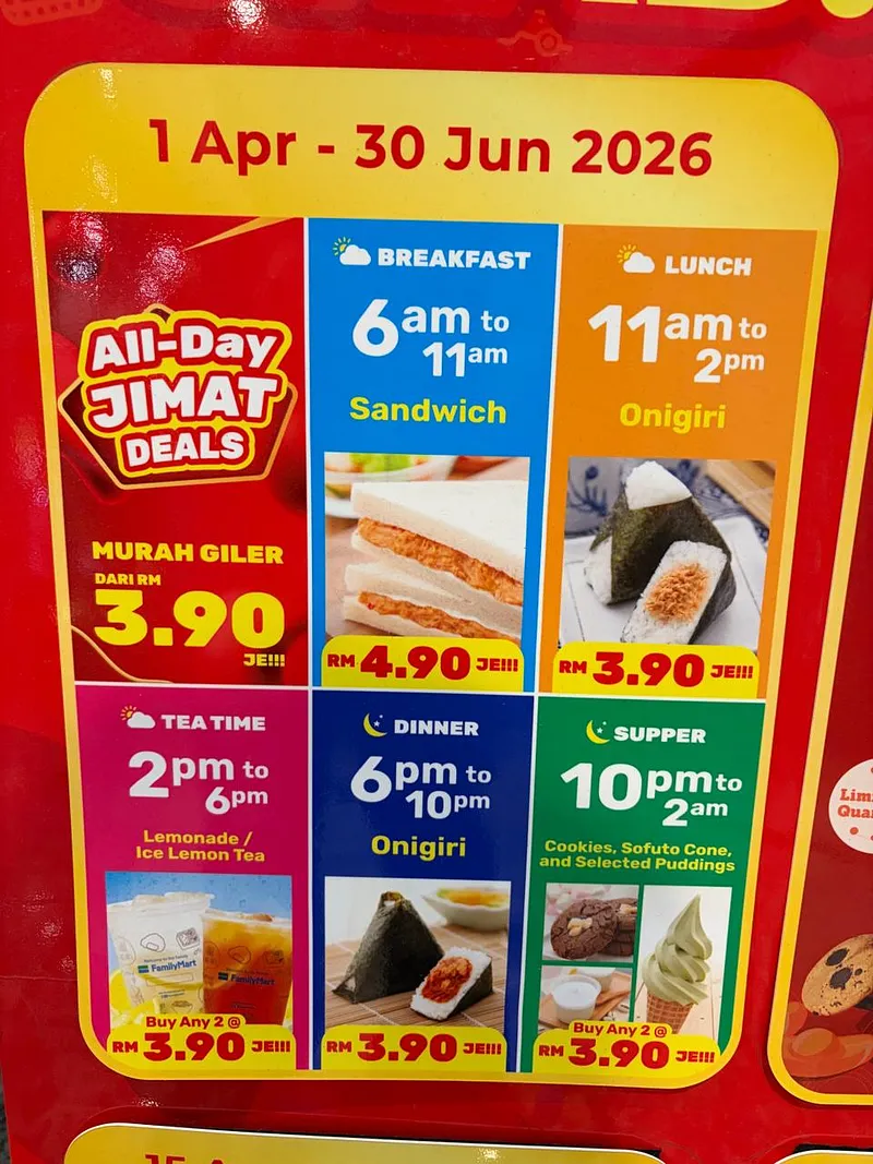 FamilyMart All-Day Jimat Deals (Apr–Jun 2026)