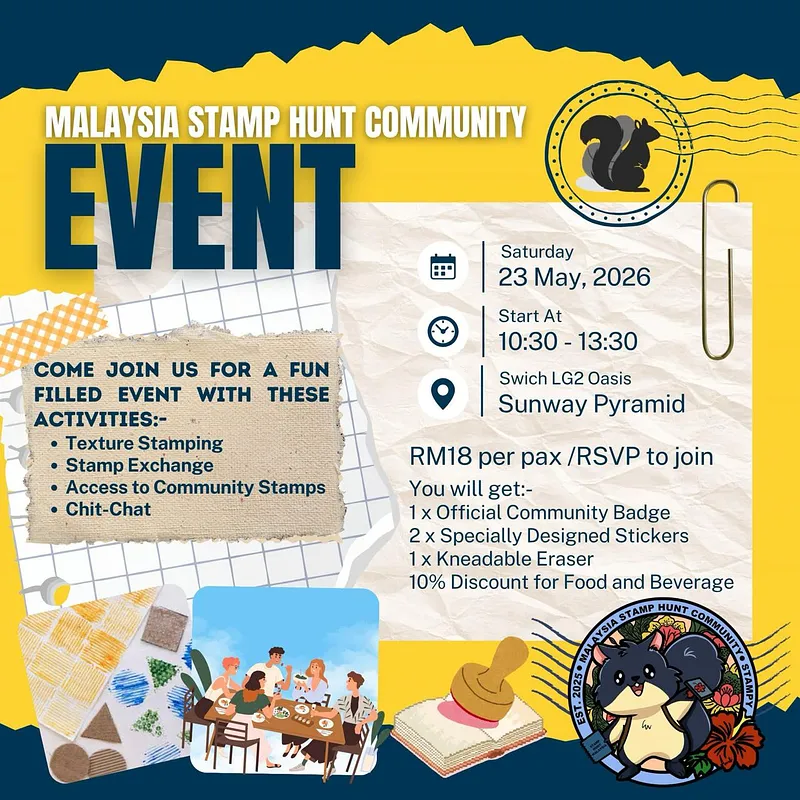 Malaysia Stamp Hunt Community Event event poster