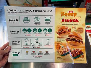 NakNak combo menu and Hot Honey Butter Crunch promotion board