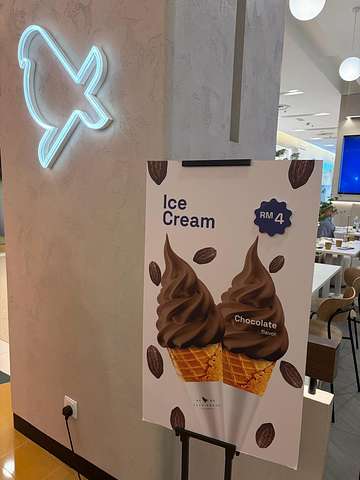 Four Beans chocolate ice cream promotional poster